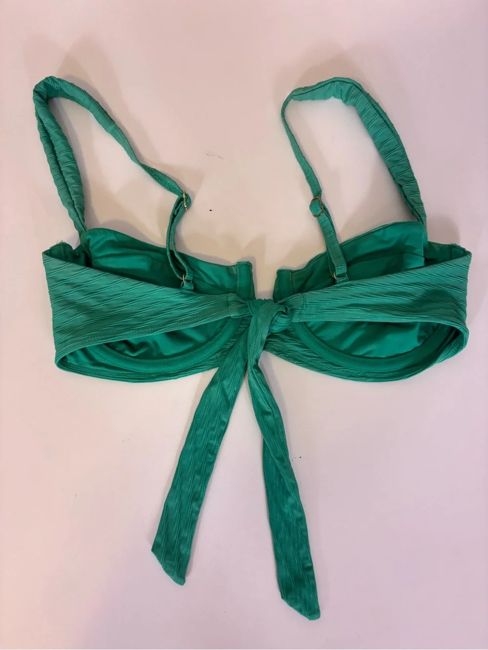Monday Swimwear Emerald Green Underwire Bikini Top Medium